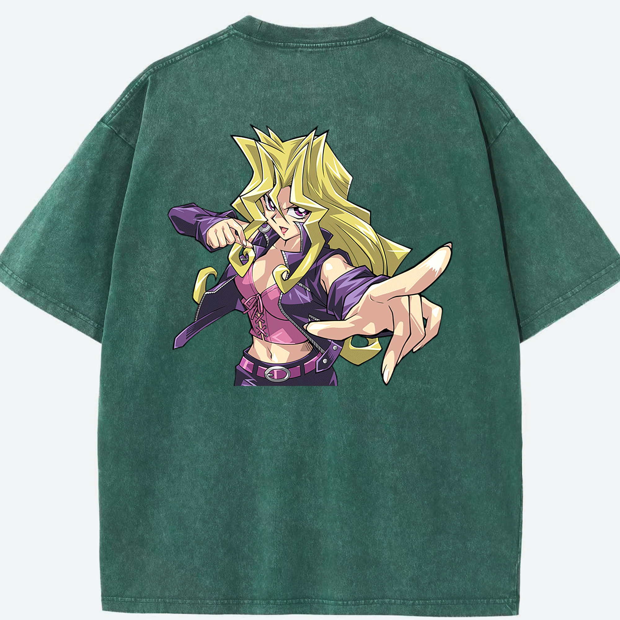 （画像用） 遊☆戯☆王 Yu-Gi-Oh! 綿100% ヴィンテージ風 半袖Tシャツ（背面プリント）
